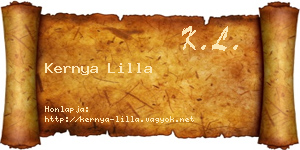 Kernya Lilla névjegykártya