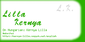 lilla kernya business card